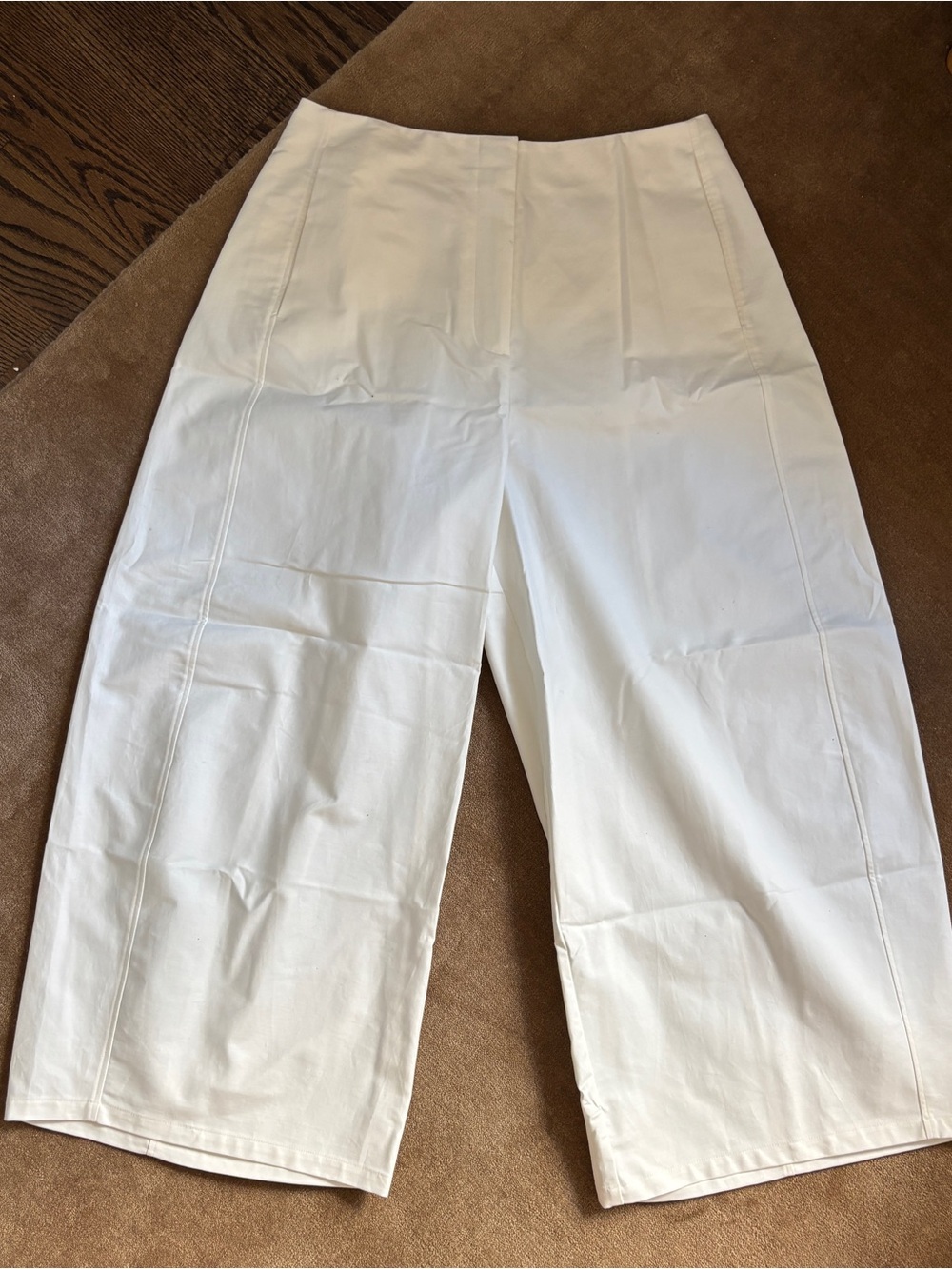 COS White Tailored High-Rise Trousers / Culottes
